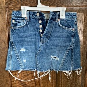 Free People Jean Skirt